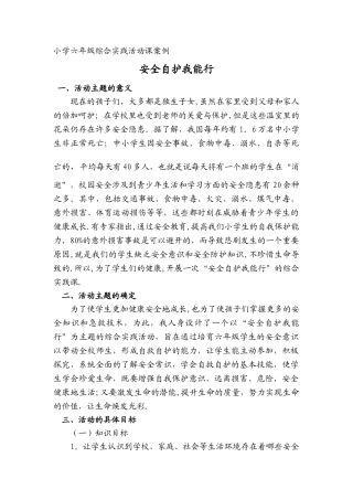 小学课外实践活动方案