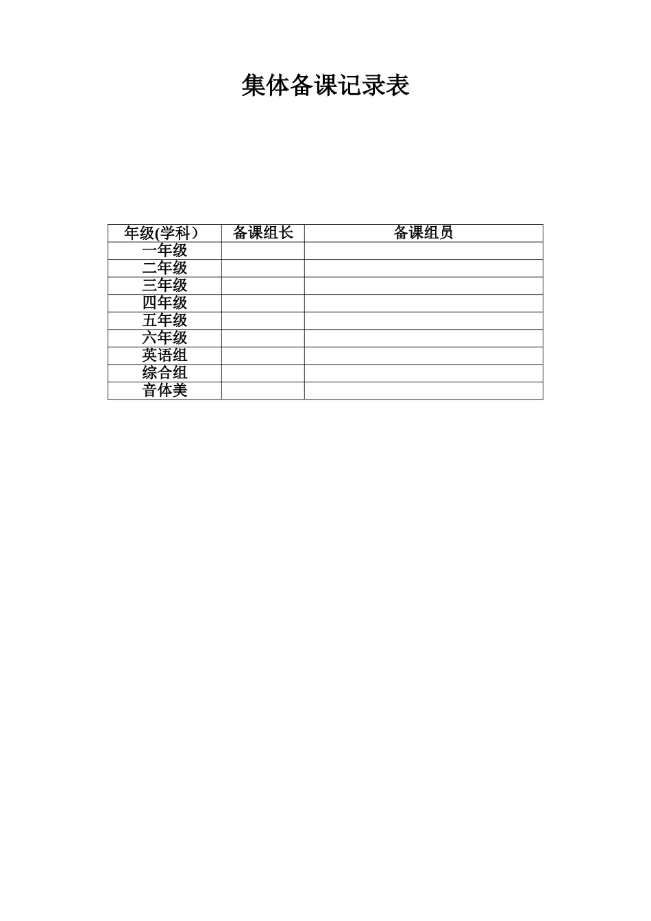 小学集体备课记录表_第3页