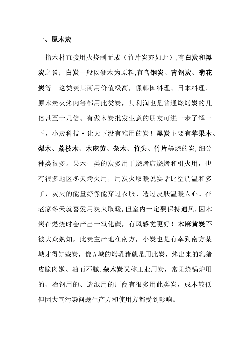 小炭科技浅谈木炭分类与用途_第2页