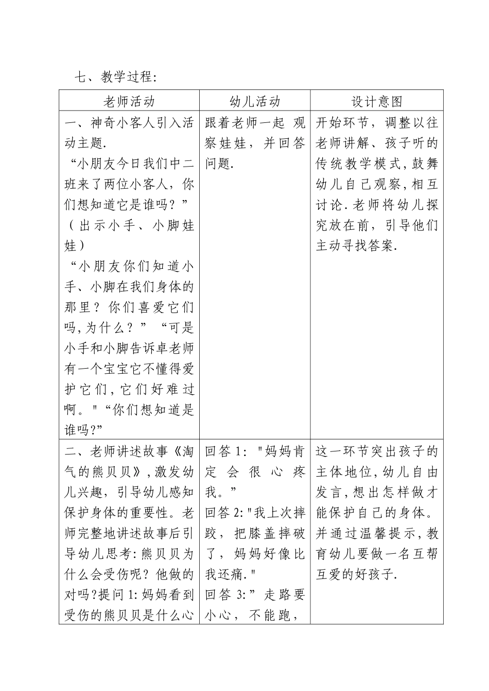 小班健康《我爱我的小身体》教案_第2页