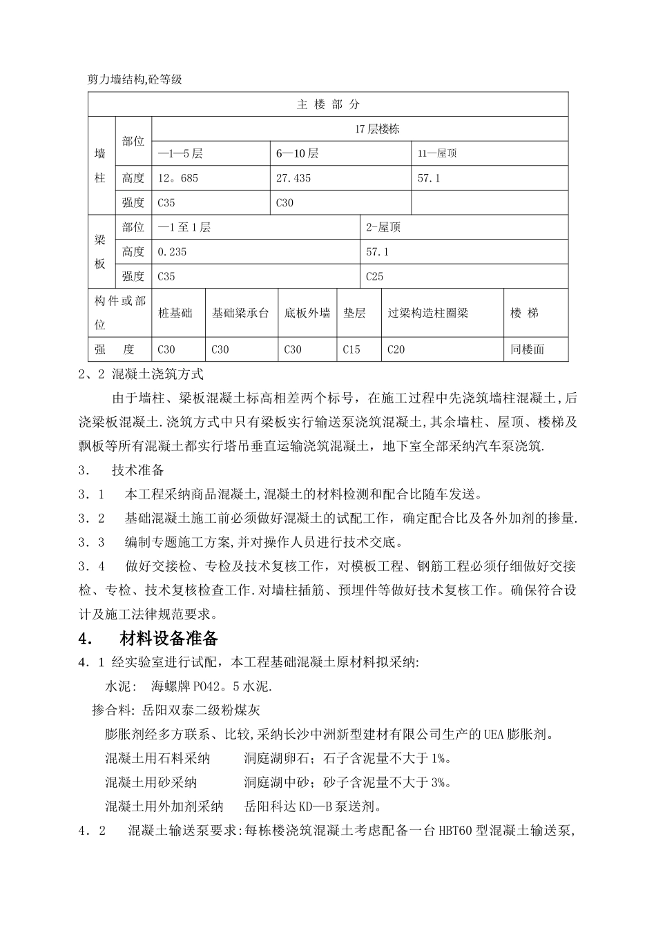 小高层主体混凝土施工方案_第2页