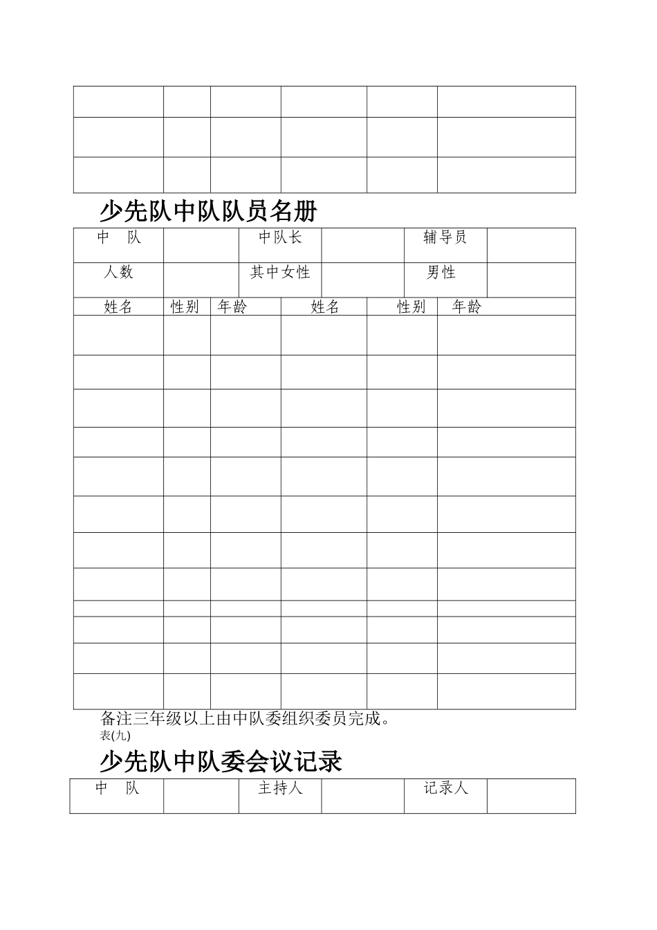 少先队各项资料规范表格_第3页