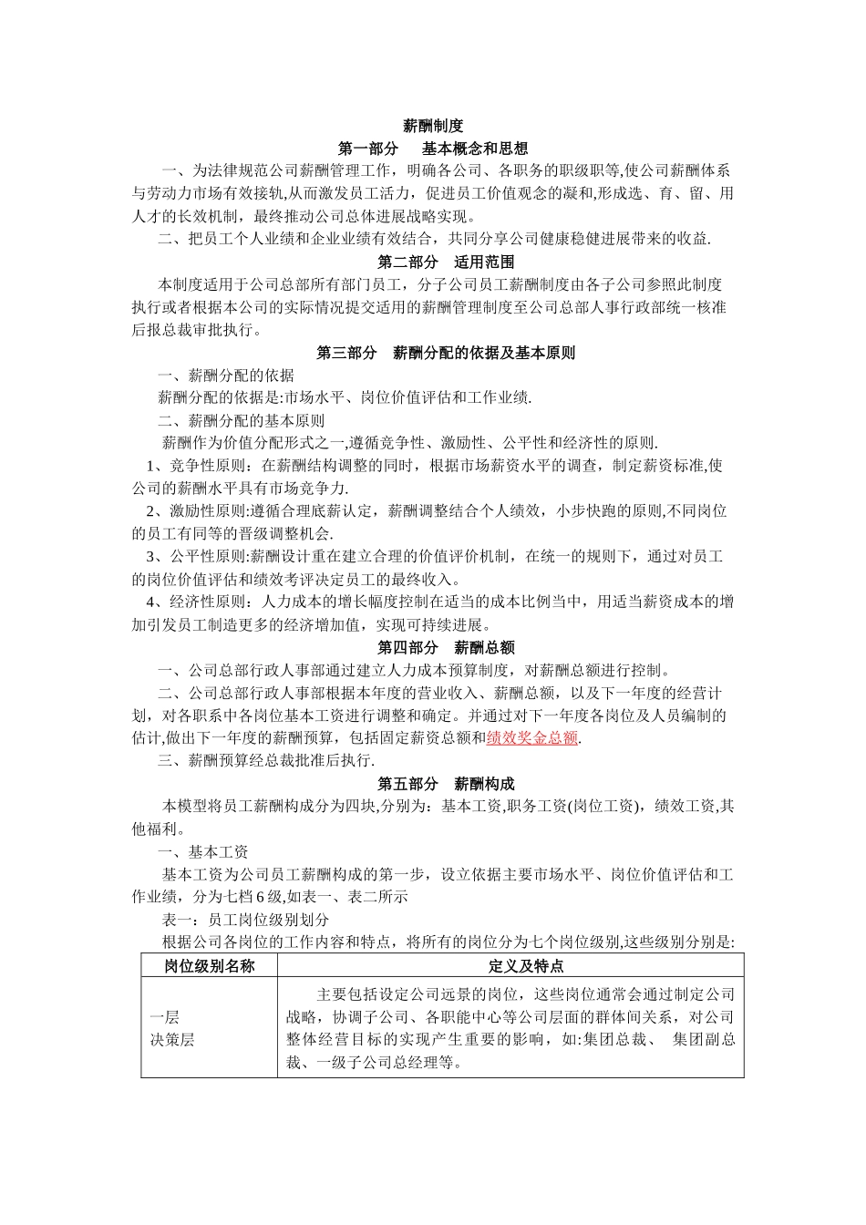 层级薪酬制度_第1页
