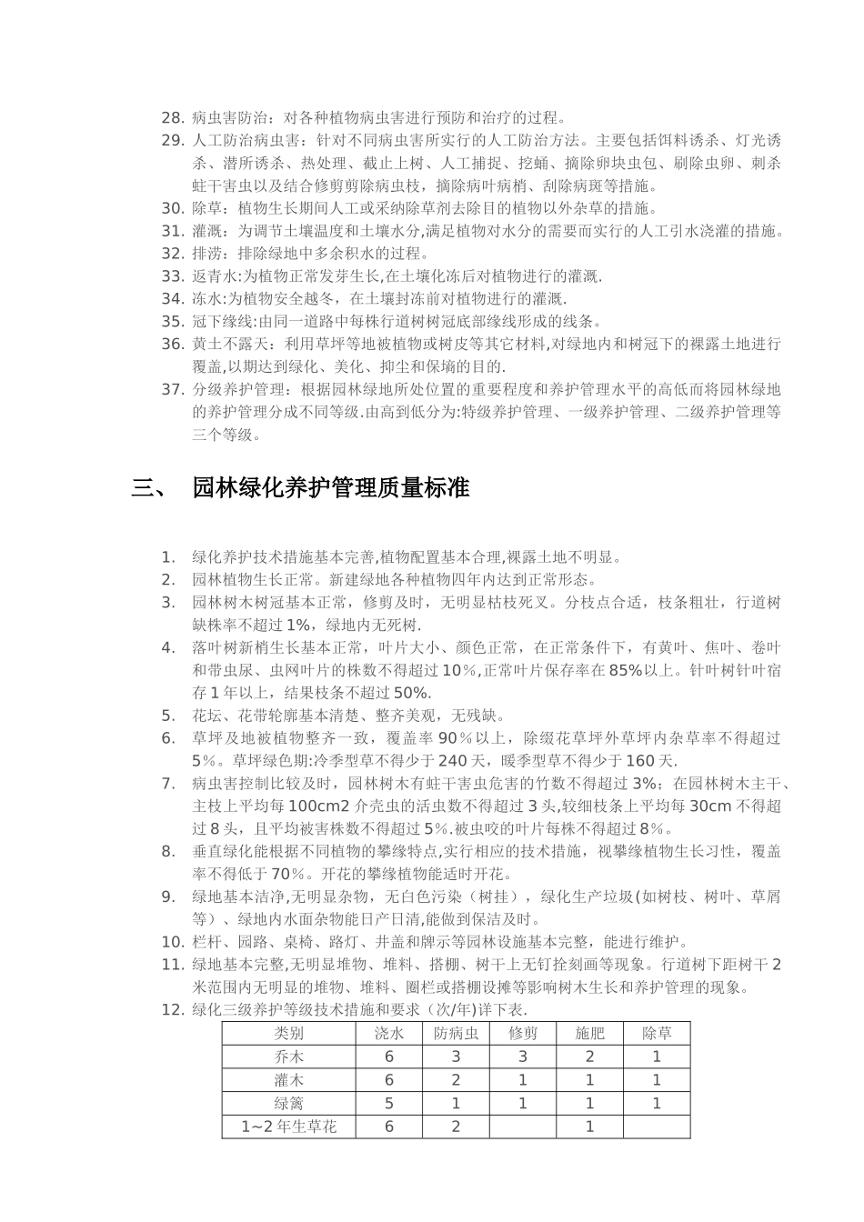 居住小区景观绿化管理相关标准_第2页