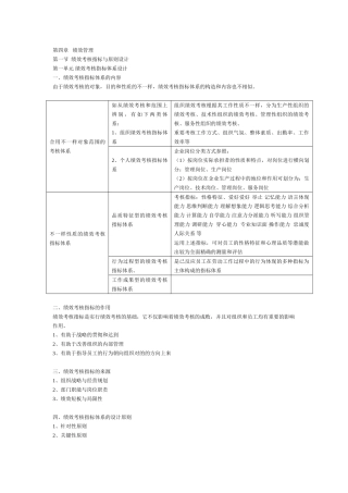 2025年人力二级绩效管理提纲和常考点