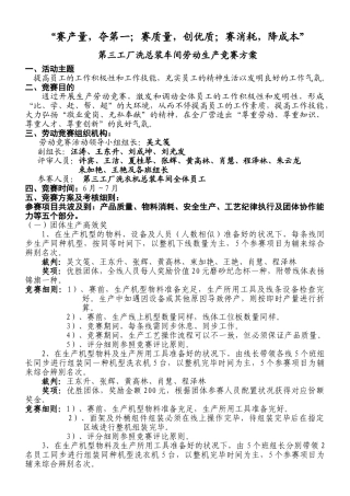 2025年劳动竞赛方案