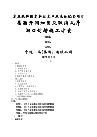 屋面开洞施工方案-好