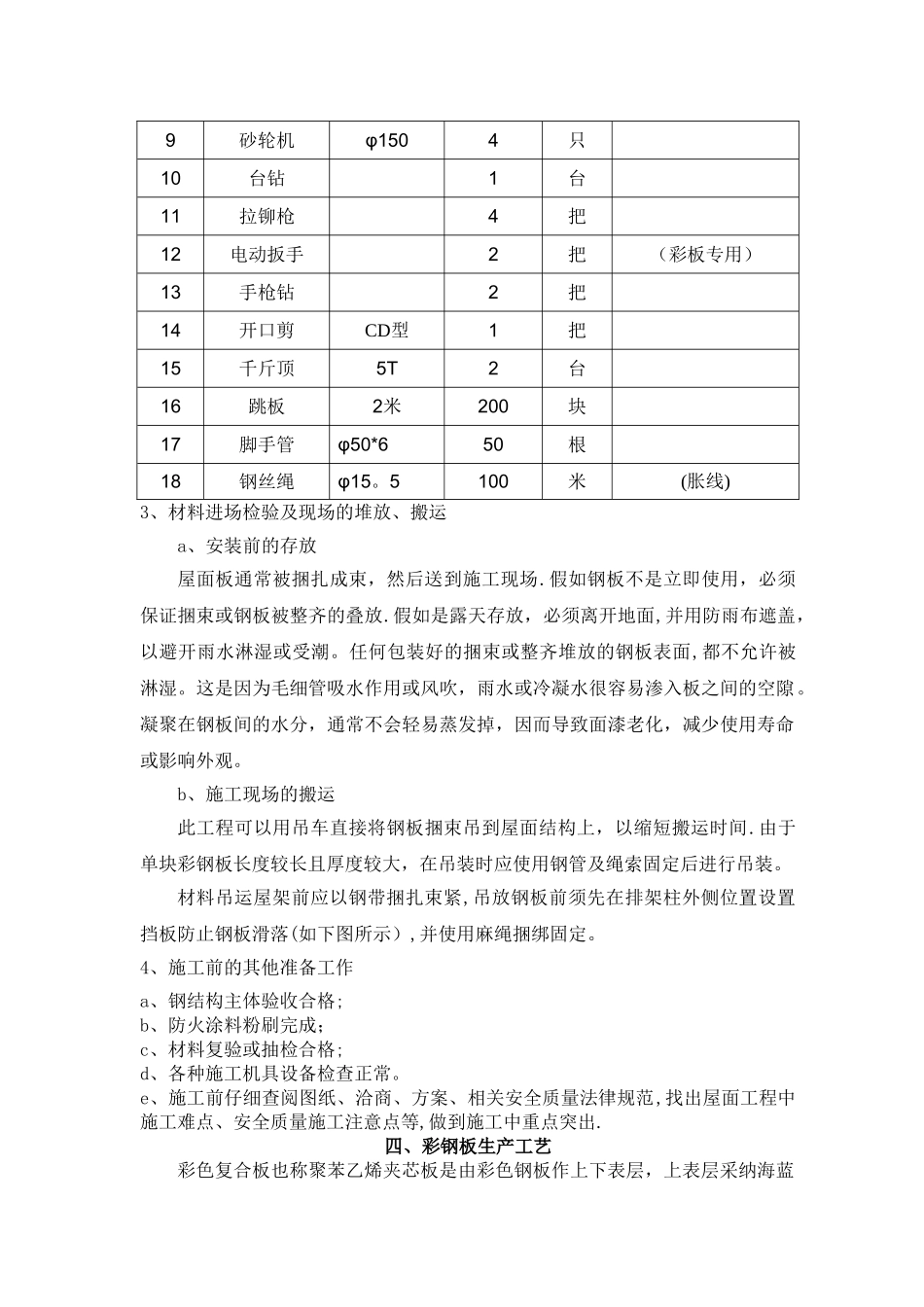 屋面彩钢板施工方案_第3页