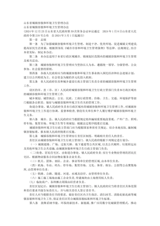 山东省城镇容貌和环境卫生管理办法