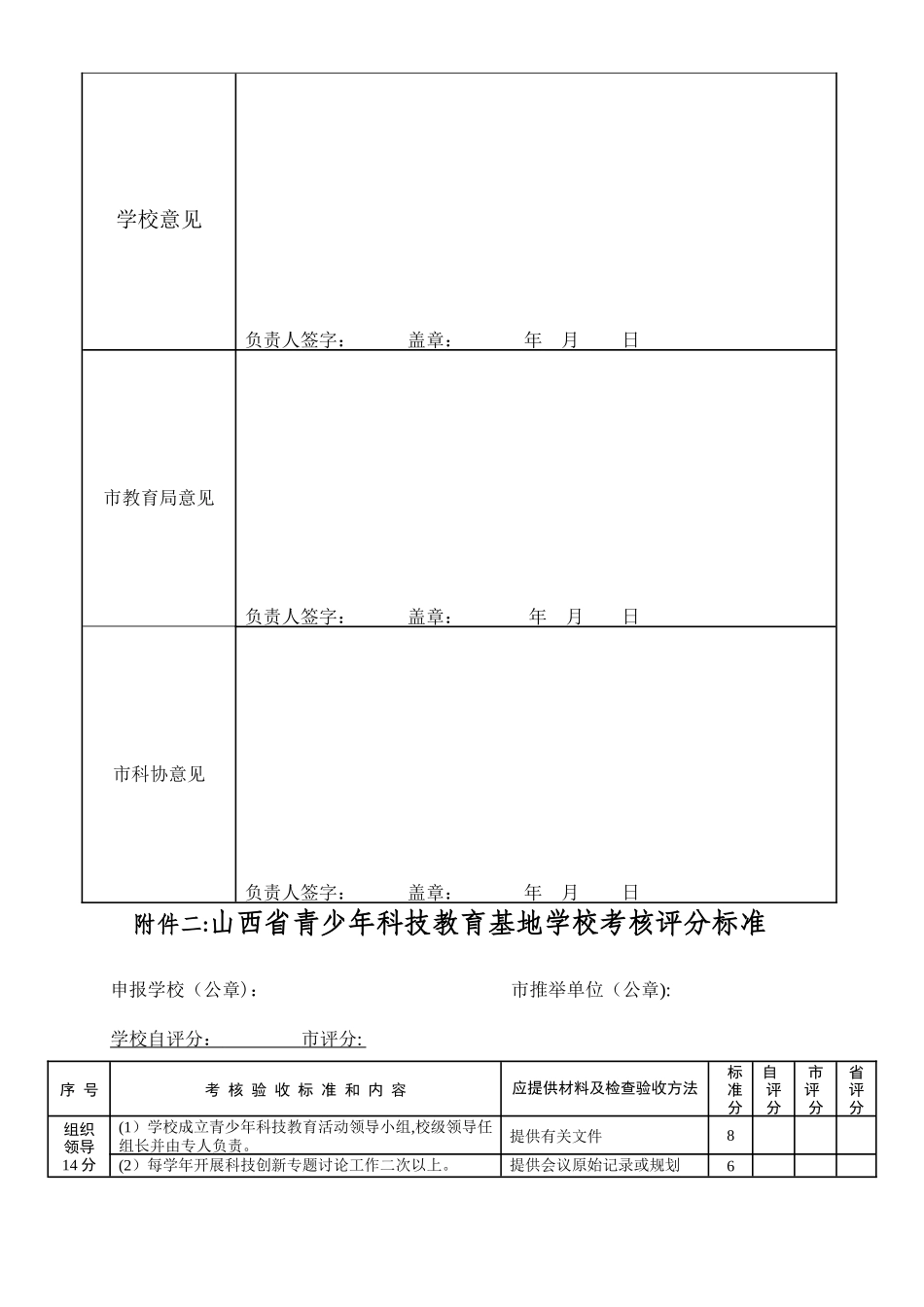 山西省青少年科技教育基地学校申报表_第2页