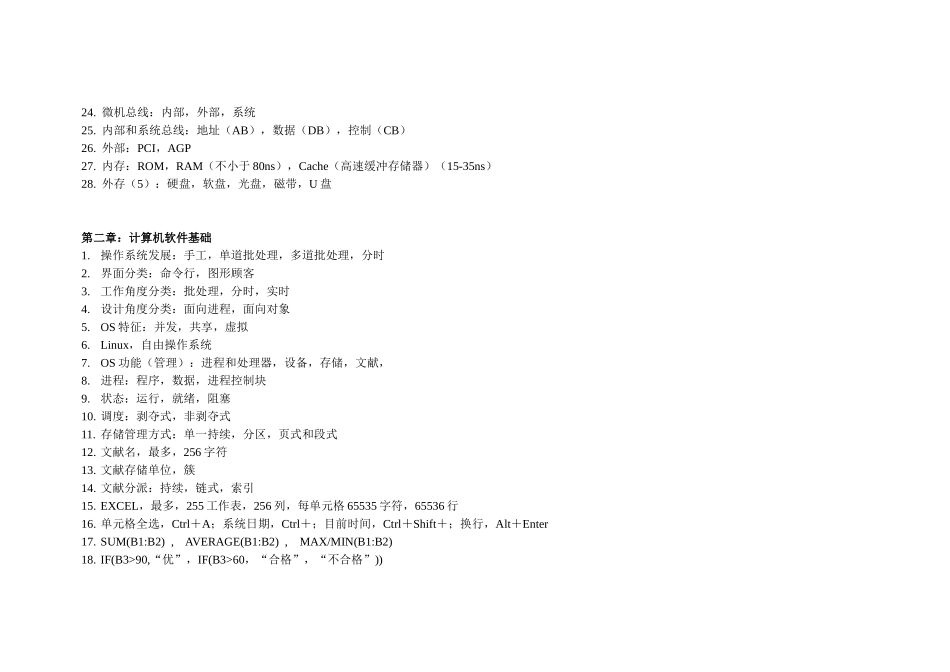 2025年大学计算机基础重点归纳_第2页