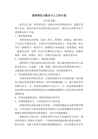 岗位大练兵个人工作计划