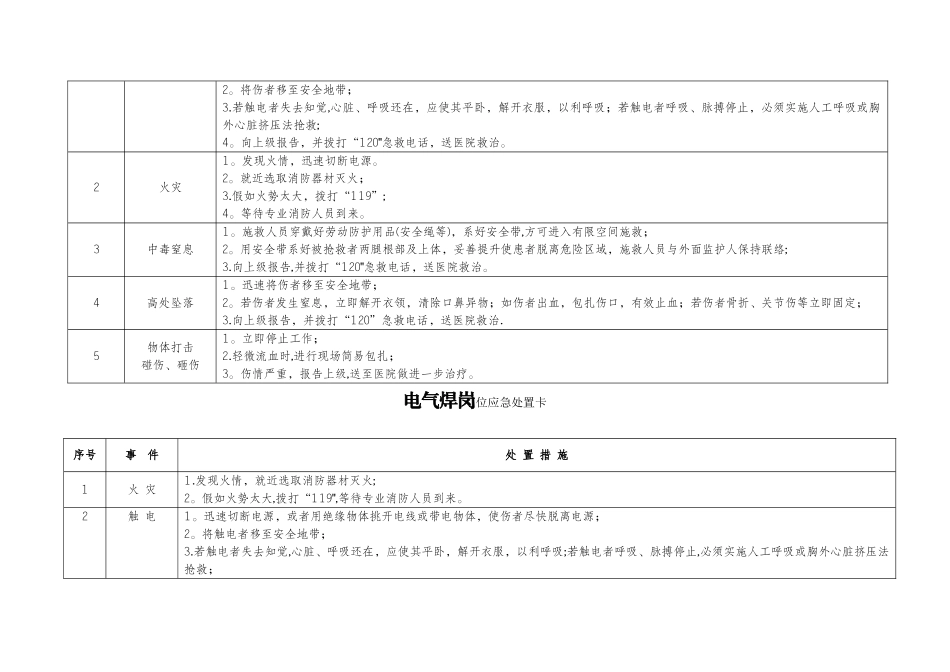 岗位应急处置卡_第2页