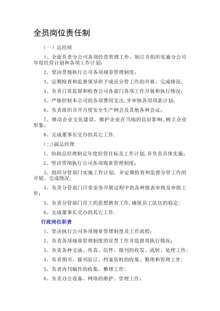 岗位操作流程