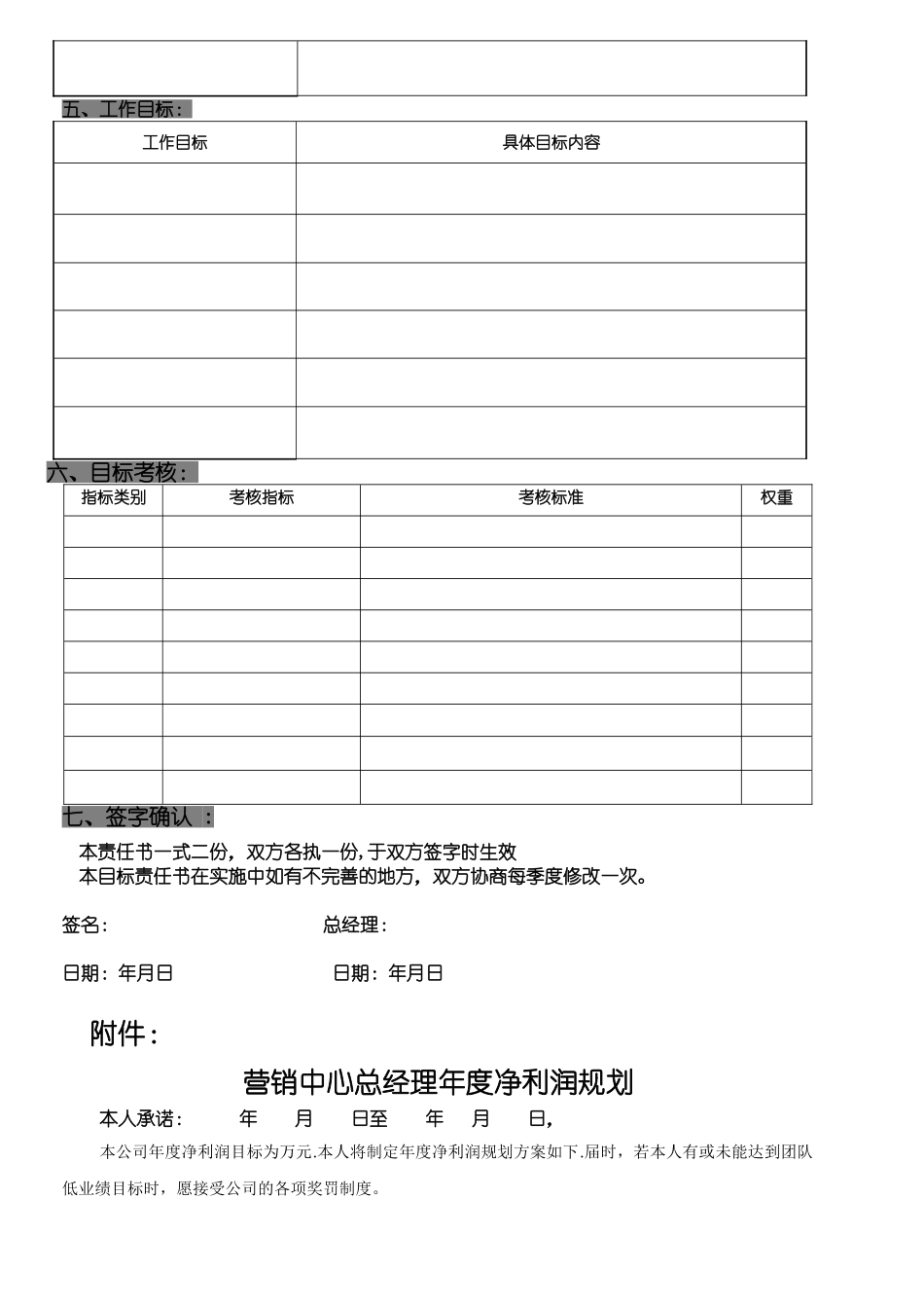 岗位目标责任书_第2页