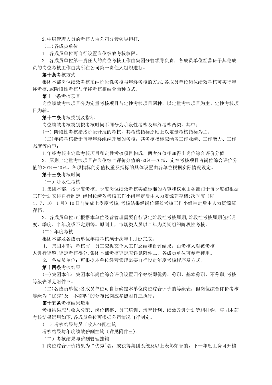 岗位绩效考核管理办法_第2页