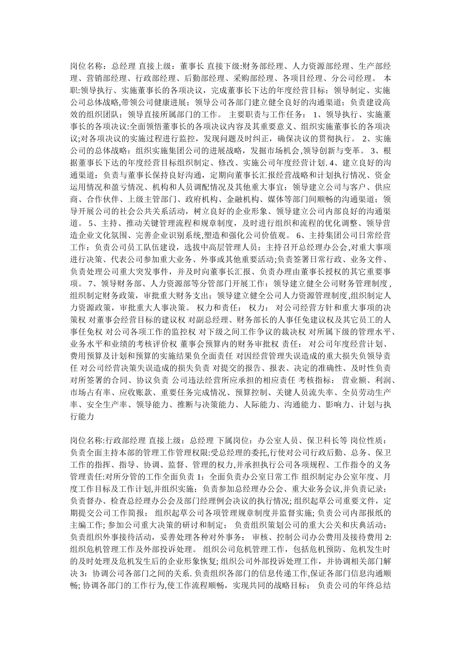 岗位职责大纲_第1页