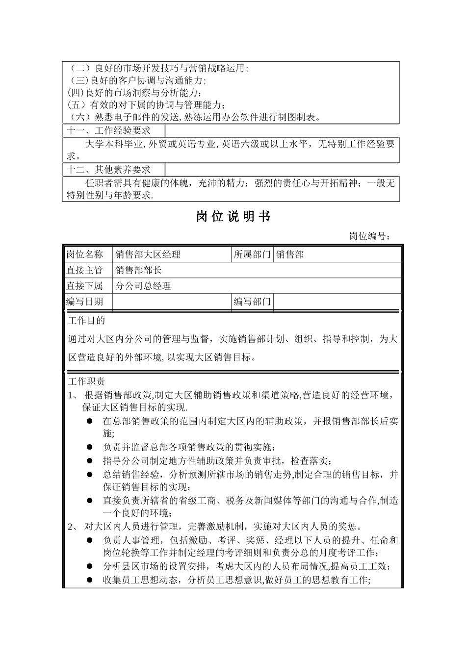 岗位说明书参考样本_第3页
