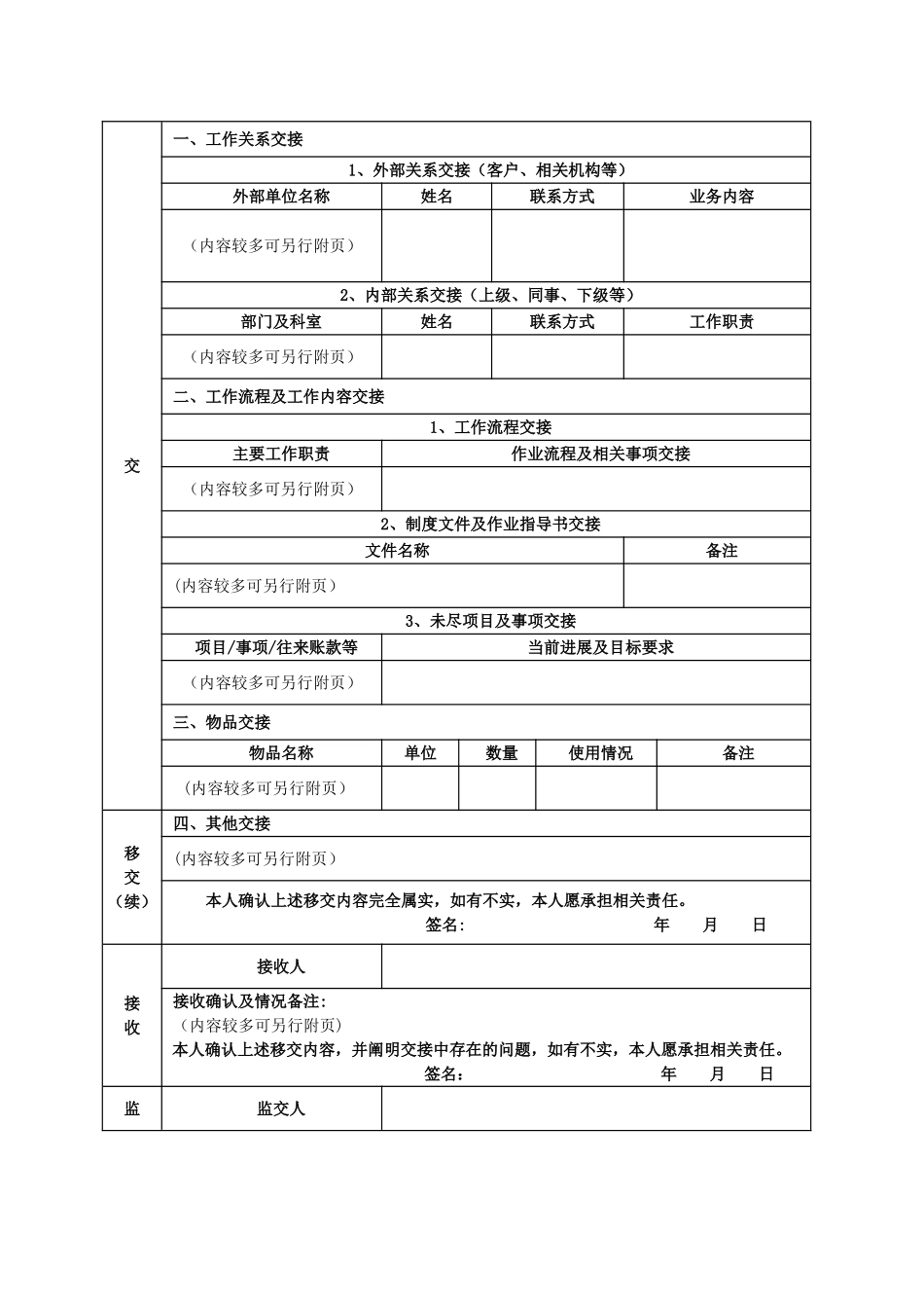 岗位调整工作交接注意事项_第2页