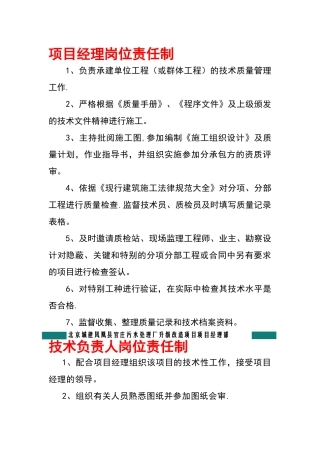 岗位责任制(图牌)