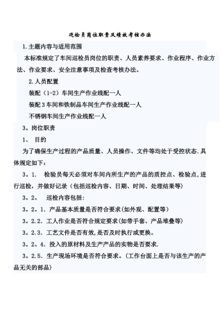 巡检员岗位职责2