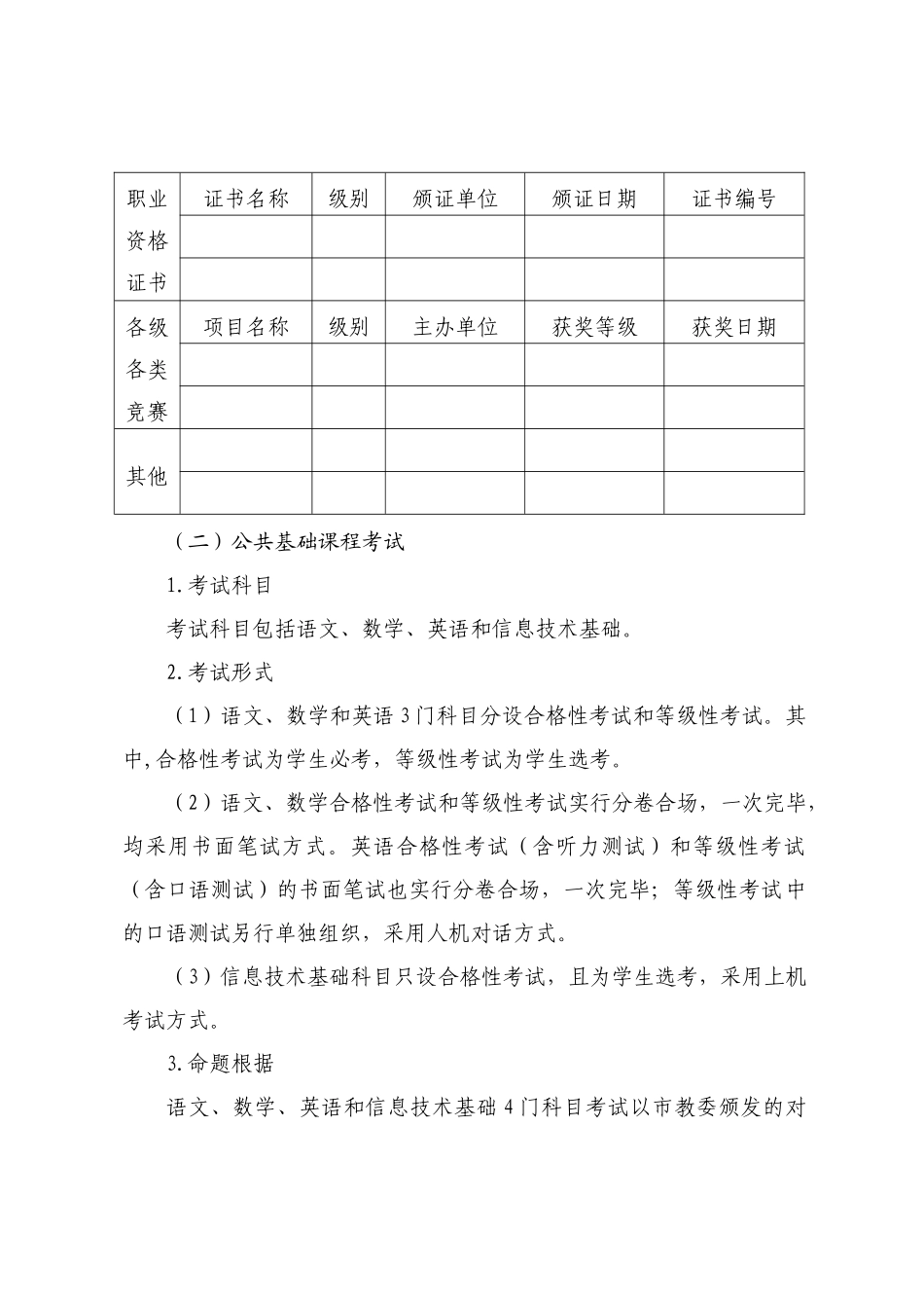 2025年上海市中等职业学校学生学业水平评价实施办法_第2页