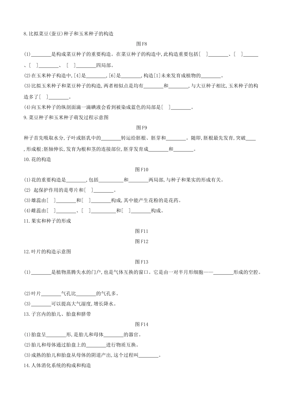 2025年新课标中考生物复习方案附录高频考点识图题汇总试题新人教版_第3页