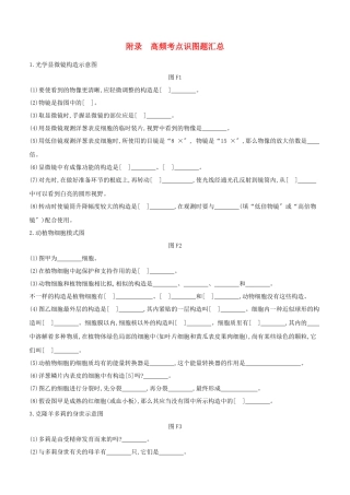 2025年新课标中考生物复习方案附录高频考点识图题汇总试题新人教版