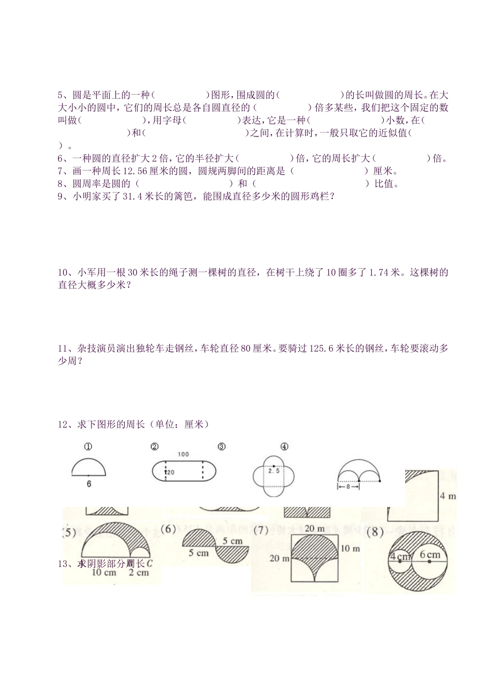 2025年北师大版六年级上册知识点资料_第3页