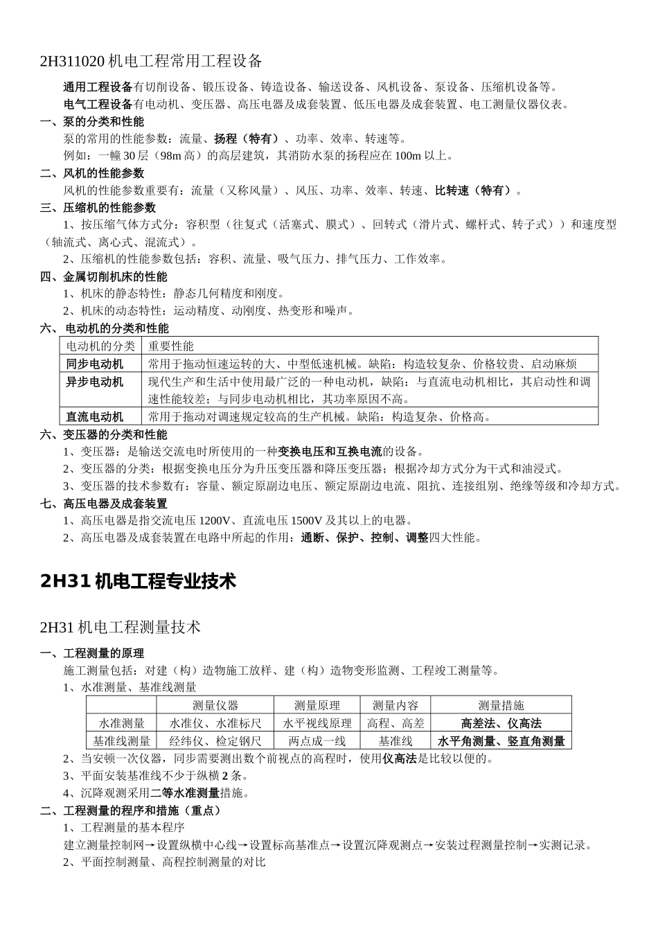 2025年二级建造师机电实务重点笔记精华版_第3页