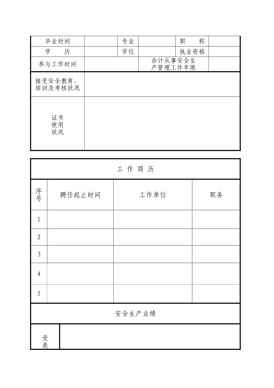 2025年安全员申请表_第3页
