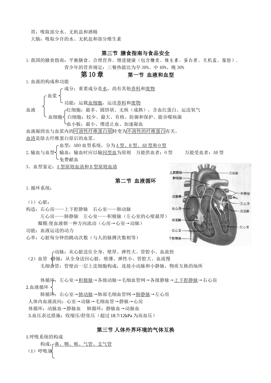 2025年苏教版七年级生物下册知识点_第3页