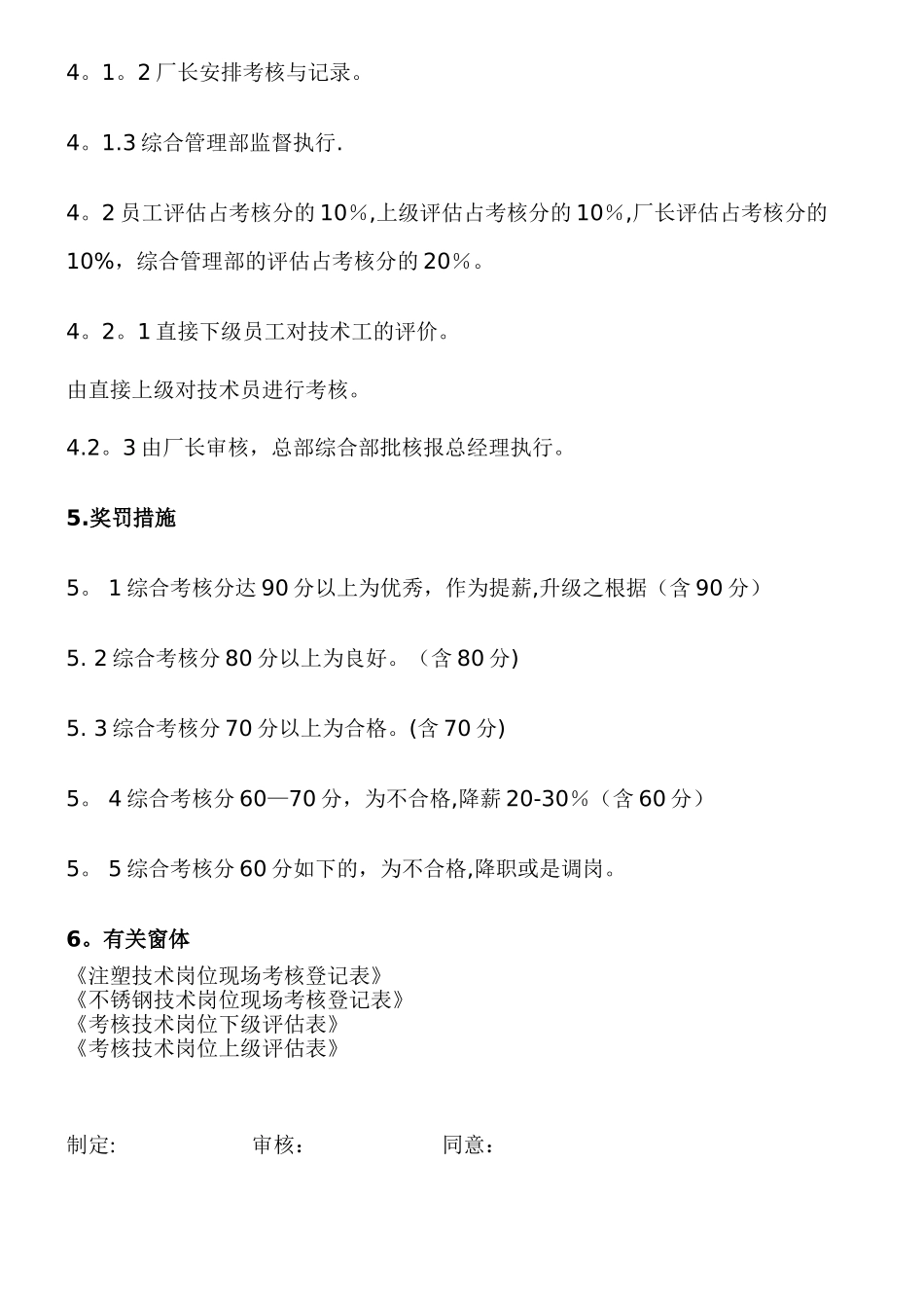 2025年成品部技术人员考核方案_第2页