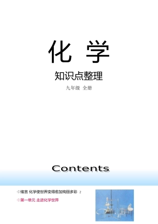 2025年初中化学全册中考总复习资料最全