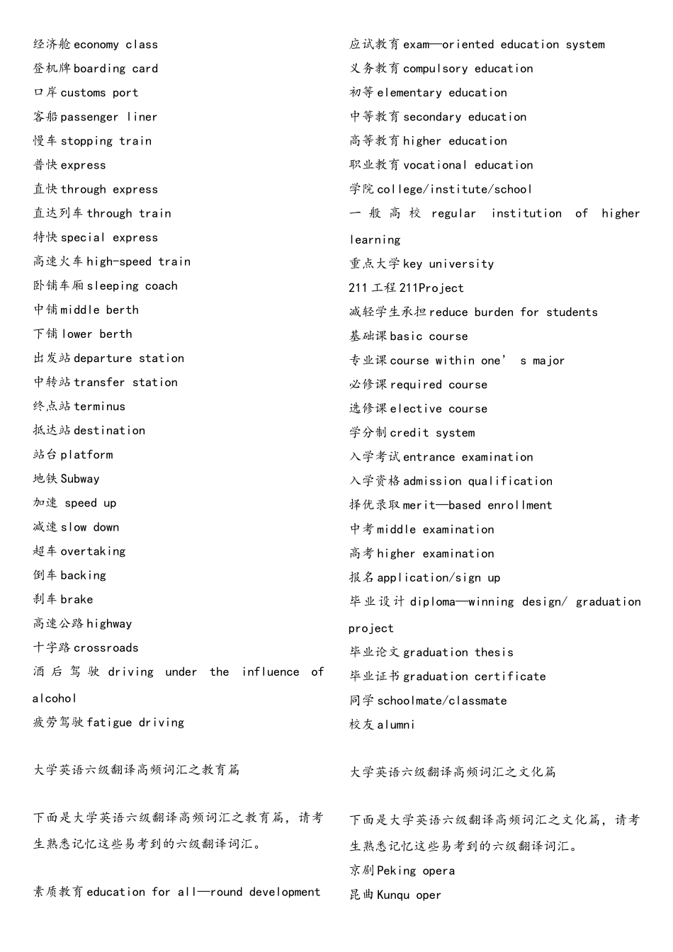 2025年英语六级翻译常用词_第3页
