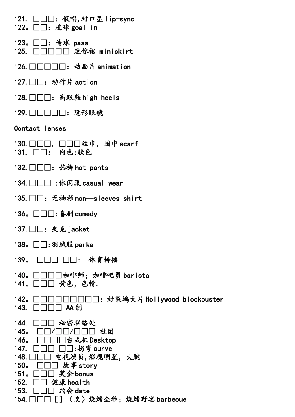 2025年韩语常用外来语258个_第3页