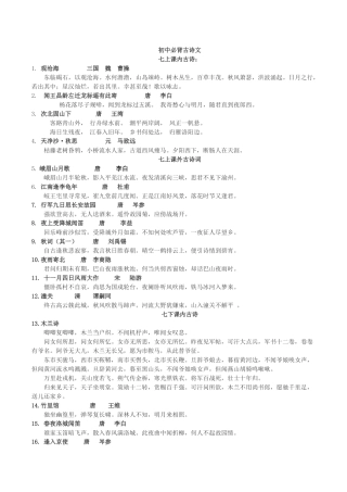 2025年部编新教材初中三年必背古诗文古文翻译呕心沥血整理