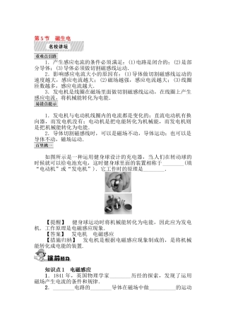 2025年九年级物理下册知识点同步训练