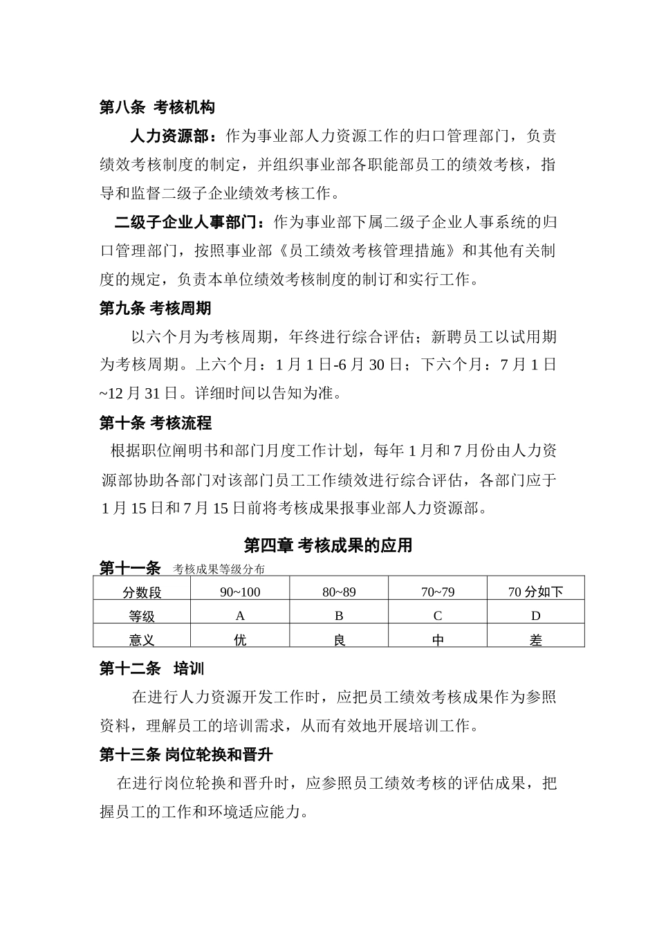 2025年美的集团人力资源制度全套员工绩效考核管理办法_第3页
