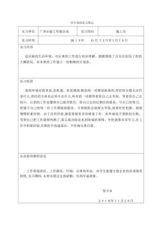 2025年施工员毕业实习周记30篇