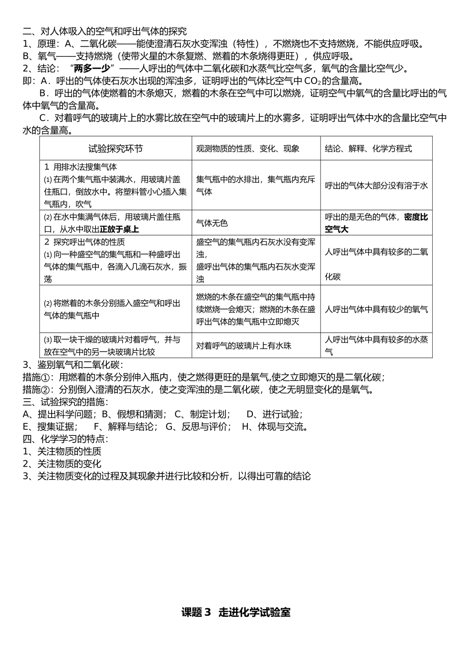 2025年新人教版年九年级化学全册单元考点知识总结_第3页