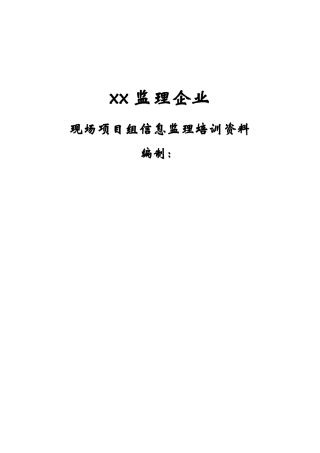 2025年现场项目组信息监理培训资料全套