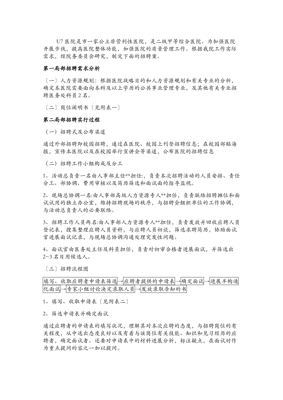 2025年医院招聘计划方案模板_第3页