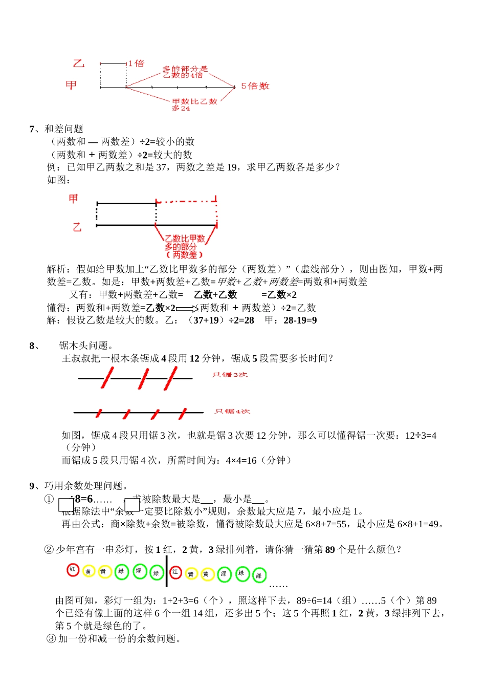 2025年人教版小学数学三年级下册知识点总复习教学资料_第3页