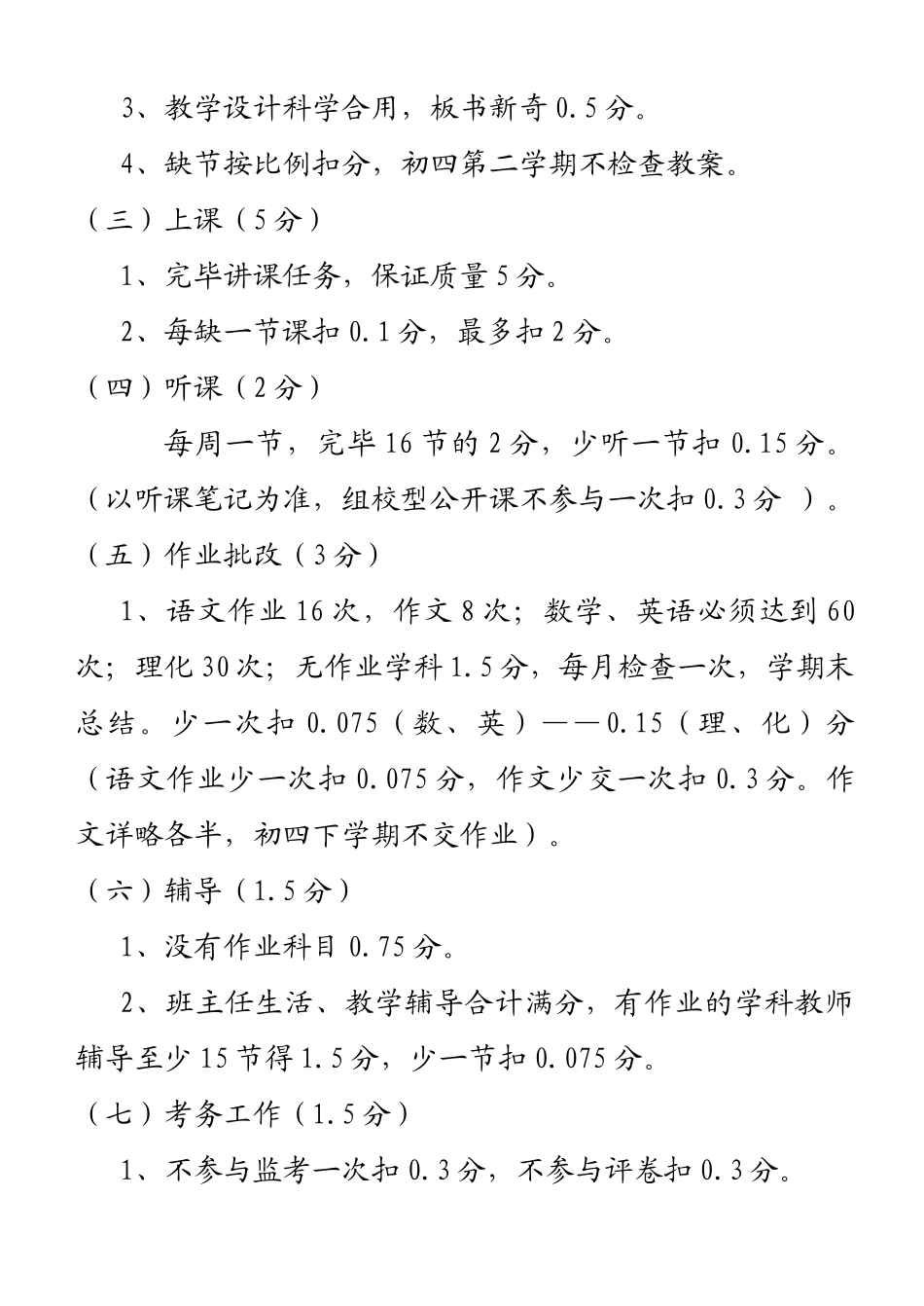 2025年初中教师考核细则_第3页