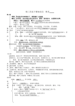 2025年九级下册历史知识点教程文件