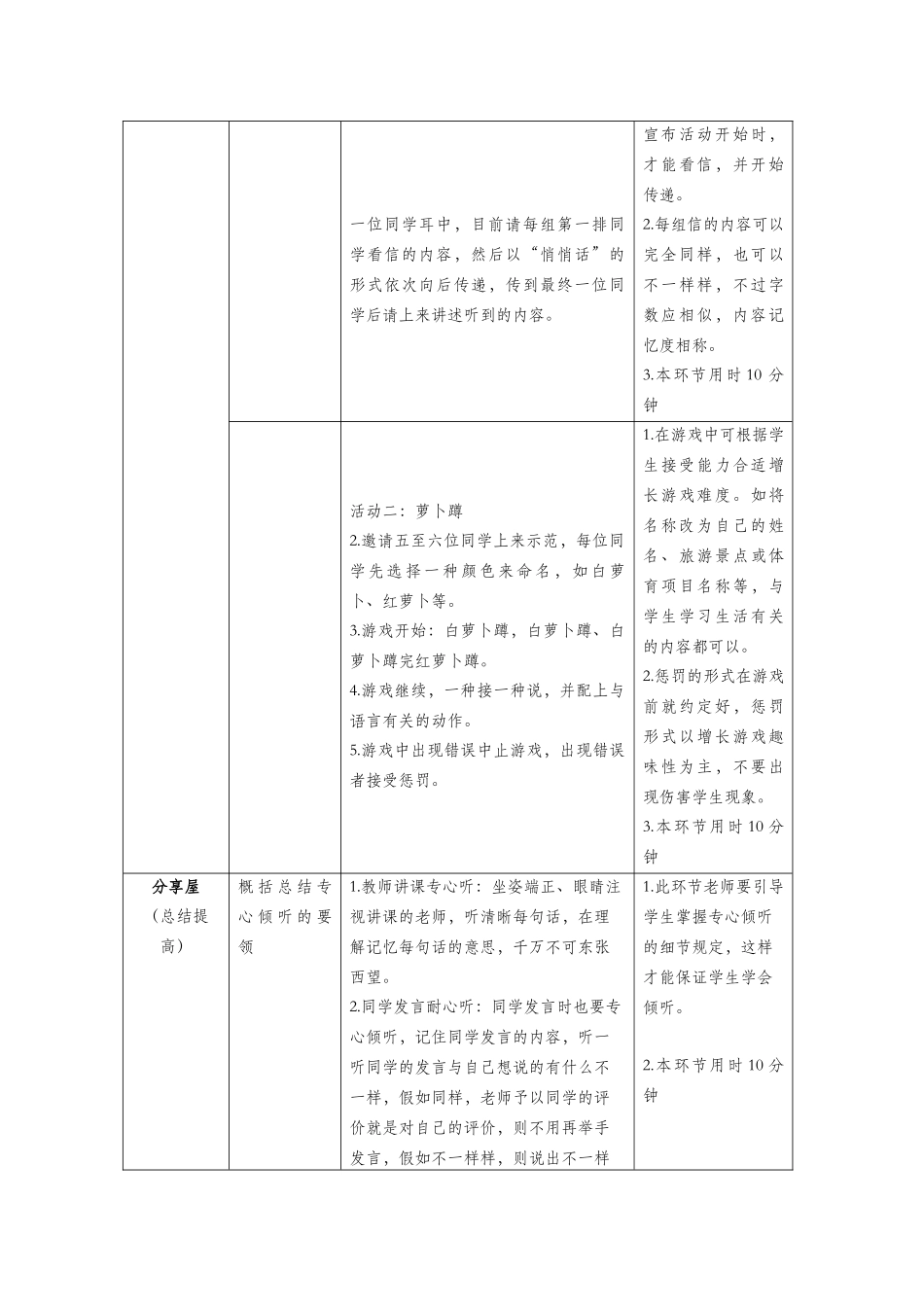 2025年一年级心理健康全册第三单元第十课学会倾听教案鄂教版_第2页