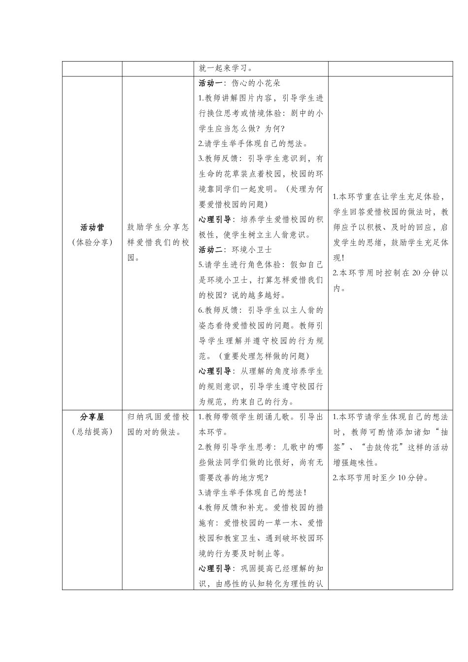 2025年一年级心理健康全册第二单元第五课我的校园教案鄂教版_第2页