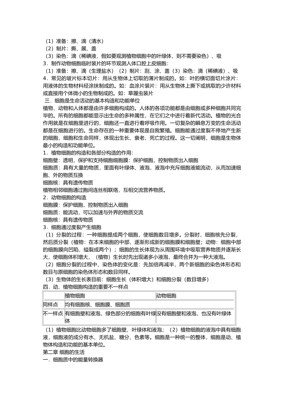 2025年初中生物知识点总结_第3页