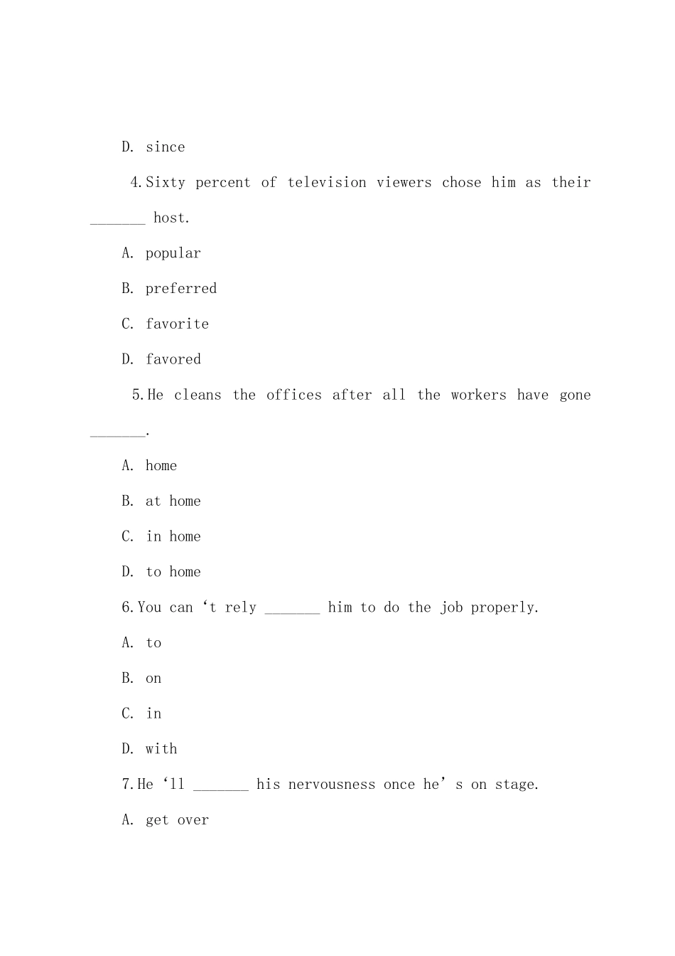2025年自考英语一模拟试题及答案_第2页